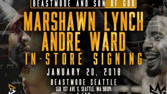 Marshawn Lynch & Andre Ward In Store Signing